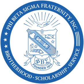Phi Beta Sigma Fraternity Incorporated official shield crest — Brotherhood, Scholarship, Service